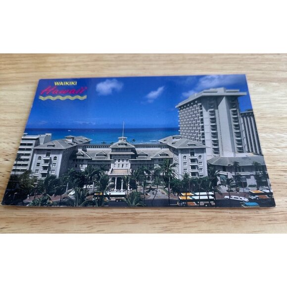 Vintage Waikiki Beach Hawaii Postcard Sheraton Moana Surfrider Hotel Honolulu - Picture 2 of 4